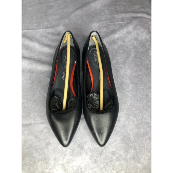 Rockport Adelyn Ballet total motion shoe black leather size 5 - Picture 3 of 6